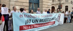 Concentración por los trabajadores fallecidos en Burgos