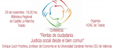 Toledo | “Rentas ciudadanas, justicia social desde el bien común”