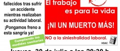 Burgos | Concentración de solidaridad con las víctimas de accidentes de trabajo
