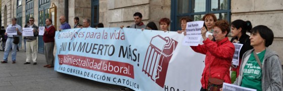 Concentración silenciosa en Burgos: “No a la siniestralidad laboral”