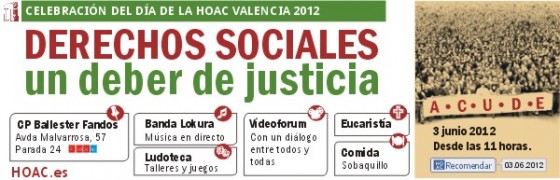 3 de junio, celebración del día de la HOAC Valencia