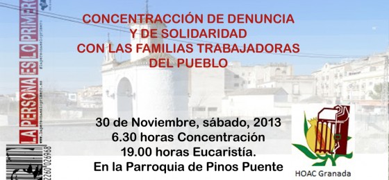 Granada: Solidaridad con las familias víctimas de la crisis en Pinos Puente