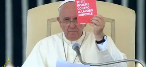 El Papa clama contra el Trabajo Infantil