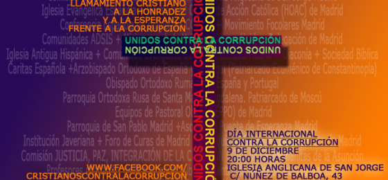 Madrid 9-D: Declaración ecuménica contra la corrupción