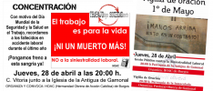 Burgos: Recordando las muertes en el trabajo y conmemorando el Primero de Mayo