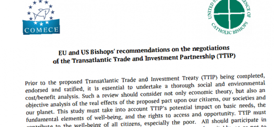 Principios éticos y marco regulador para el TTIP