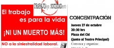Burgos: Concentración ante la muerte de dos trabajadores