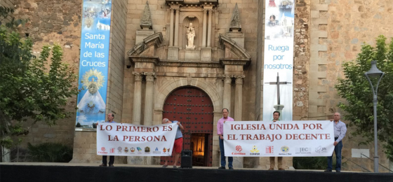 Plasencia: Celebración del Trabajo Decente en las parroquias de Miajadas, Don Benito y Plasencia