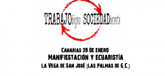 Canarias: Manifestación y ecuaristía por un trabajo digno