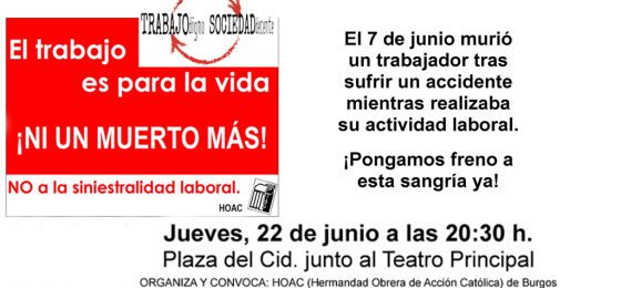 Burgos: Concentración ante la muerte de un trabajador
