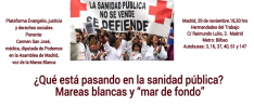 Madrid |  “¿Qué está pasando en la sanidad pública? Mareas blancas y “mar de fondo”