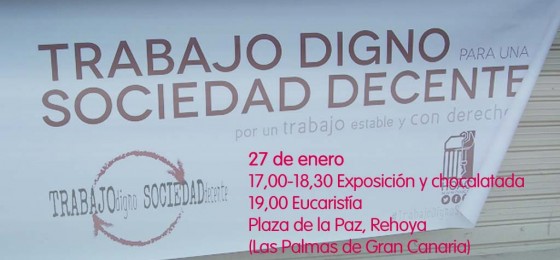 Canarias | El barrio de Rehoyas acoge la campaña “Trabajo digno para una sociedad decente”