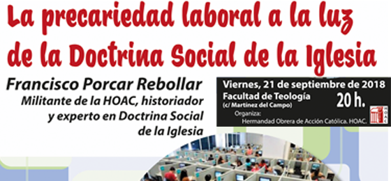 Burgos | La precariedad laboral a la luz de la Doctrina Social de la Iglesia