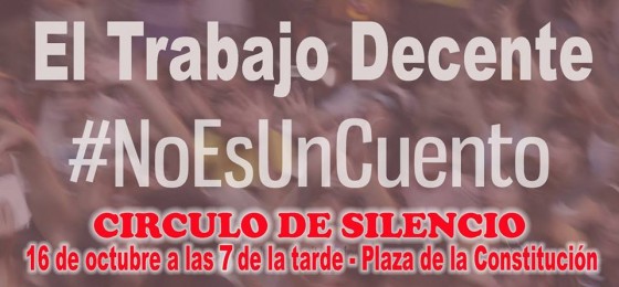 Jaén | Círculo de silencio ”El trabajo decente no es un cuento”