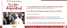 Granada | La HOAC presenta el libro de Francisco y el trabajo: No os dejéis robar la dignidad