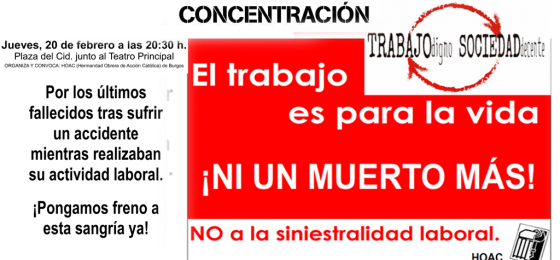 Burgos | Concentración contra los accidentes laborales